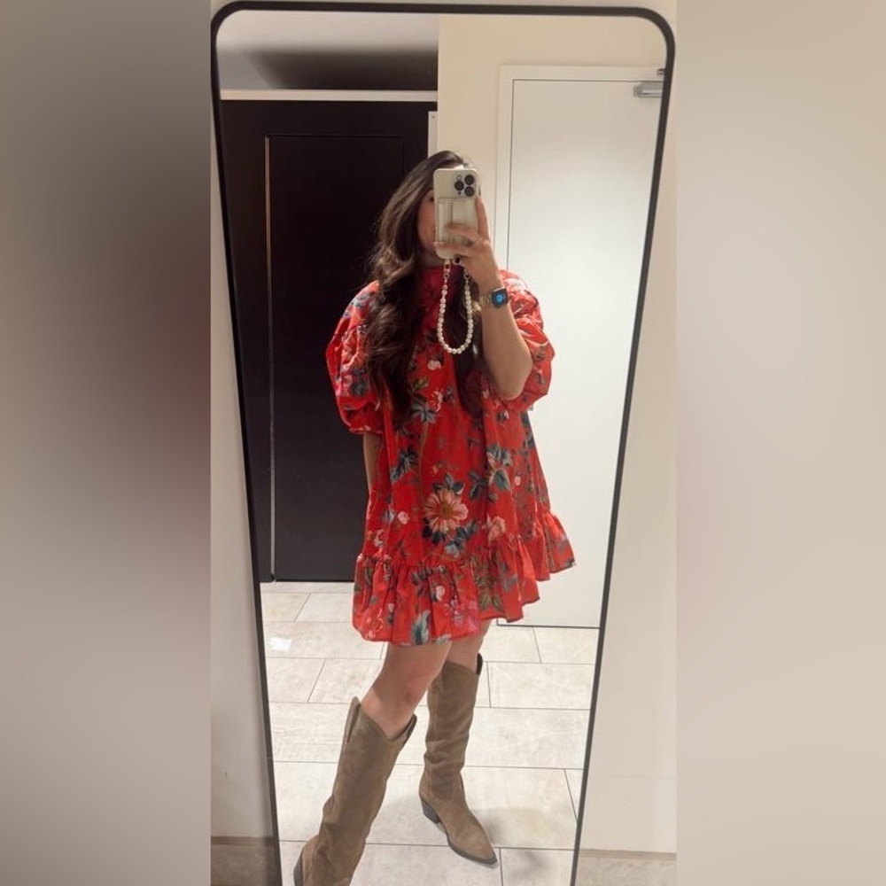 NWT Size XLP - Anthropologie Floral Swing Mini Dress